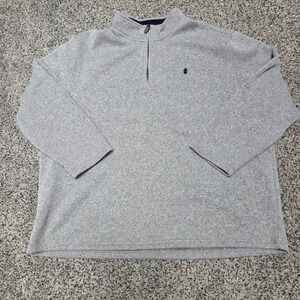 IZOD Quarter Zip Pullover Sweater‎ Gray Soft Comfy Casual 4XLTG 4XG